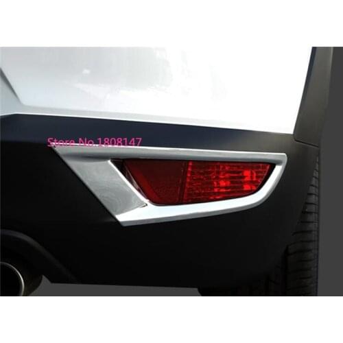 Car styling rear tail fog light lamp detector frame stick ABS Chrome cover trim Auto part For Mazda CX-3 CX3 2017 2018 2019 2020