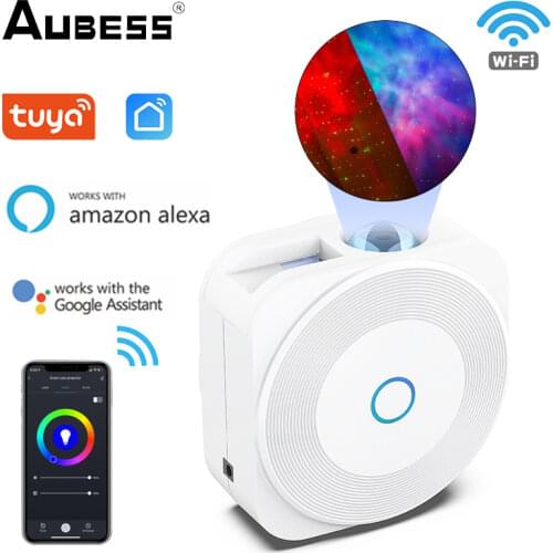 2021 New Tuya Smart Star Projector Smart Life Galaxy Projector WiFi Laser Starry Sky Colorful Nebula Galaxy APP Wireless Control