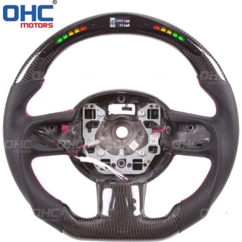 100% Real Carbon Fiber LED Display Steering Wheel compatible for R60 R61 S R55 R56 R57 R58 R59