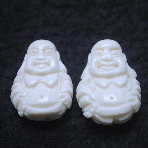 3pcsNature Ox Beads Cattle Moocow fashion beads white beads accessories Buddha DIY bead 19x21mm 3 pieces/Lot middle drilled hole