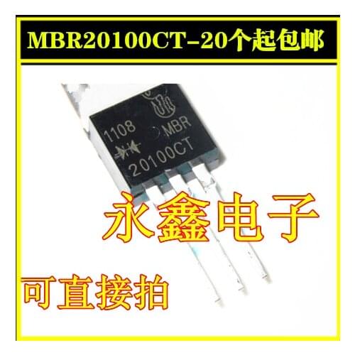 5/PC NEW Mbr20100ct 20100ct Direct Plug TO220 MHz 2xfiberglass 100V
