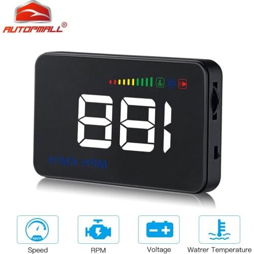 HUD Display Car Overspeed Alarm Water Temperature Alarm OBDII or EU OBD interface Reflective Film Car-styling Head Up Display