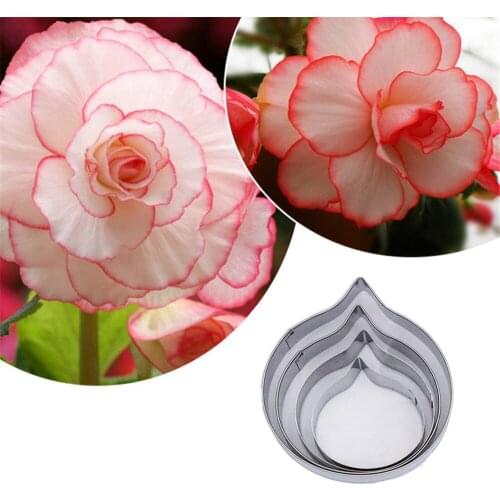 Fondant Polymer Clay Cutters Stainless Steel Malus Flower Petal Cutting Mold Soft Paper Flower Making Petal Shape Cutter Tools