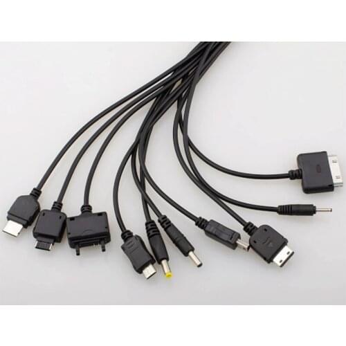 Data Cable Multi-function Ten In One USB Phone Mobile Cable USB Smart Charging Universal Multi-head Data Phone Cable Mini O4P9