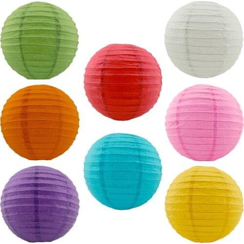 4/6/8/10/12inch Chinese/ Japanese Round Paper Lanterns Hanging Wedding Birthday Party Baby Bride Shower Decoration