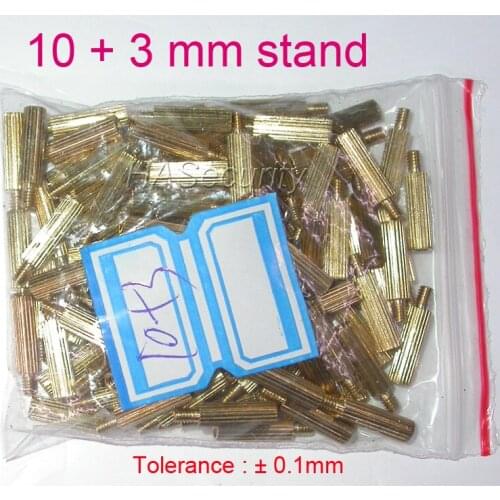 100pcs 10+3mm brass stand / brace / puncheon for security camera PCB module installation assembly