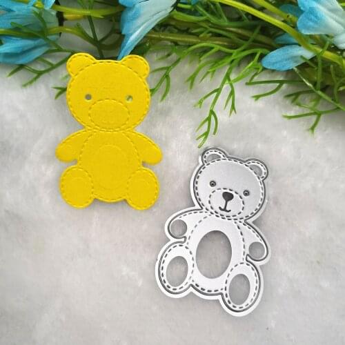 Little Baby Bear Craft Metal Cutting Dies Template Mold Stencil for DIY Scrapbooking Paper Album Photo Cards Making New Cut Dies
