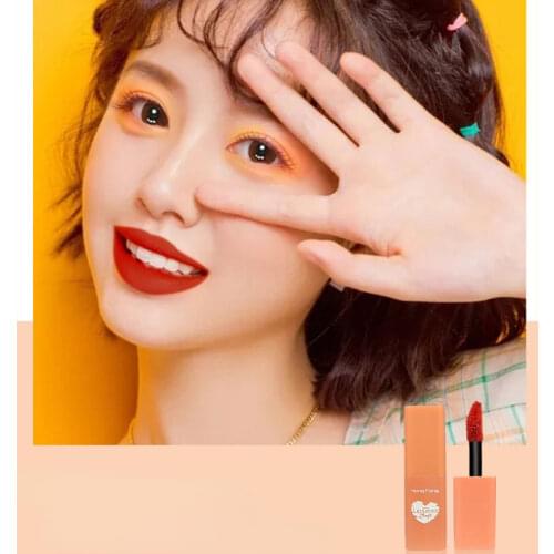 Girly Color Lip Glaze Set Non-stick Cup Mini Matte Lipstick Temperament Lips Makeup 3Pcs/set