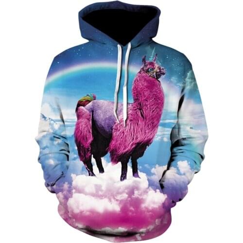 Harajuku Fashion Autumn Animal hoodies Love Horse Red 3D Printed Hoodie Casual Sweatshirt Unisex Pullover Fashionable Hooded