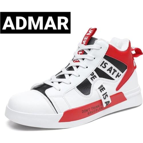 ADMAR Winter Plush Men Snow Boots Leather Work Ankle Boots Fur Mens Trekking Boots Sneakers Men Streetwear Zapatillas Hombre