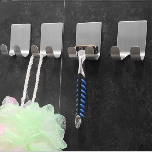 Men Stainless Steel Razor Holder Razor Rack Viscose Bathroom Razor Hook Wall Sticker Storage Shelf 304