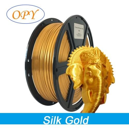 Pla Silk Filament 1Kg 3D Printer 1.75Mm Gold Silver Copper Blue Green Metal Gray 10M 100G Sample Thread Material Wire