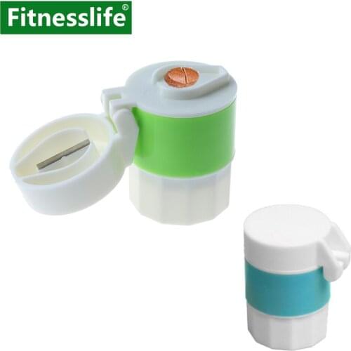 Pill Cutter Grinder Splitter Multiple Tablets Cutting Bulk Medicine Crusher Divider Storage Case Bottle Container Health Care