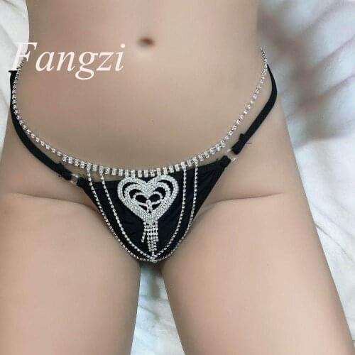 Luxury sexy women Rhinestone T-String body jewelry fashion shining crystal underwear nightclub jewelry gift accessories