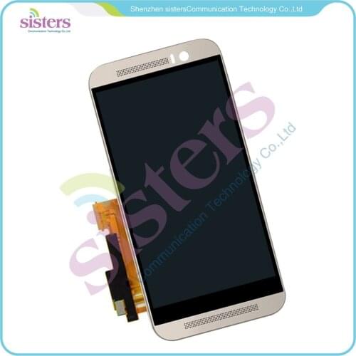 Silver or gold or black LCD screen display+ touch digitizer with frame For HTC One M9 free shipping