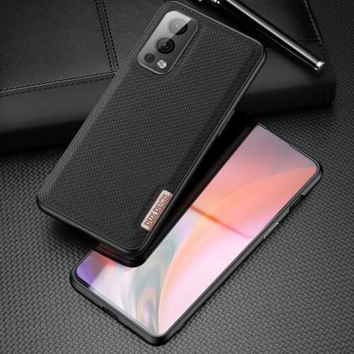 Dux Ducis Fino Series Woven Nylon Texture Silicone Back Case For Oneplus Nord 2 5g Nord2 N2 Protection Cove