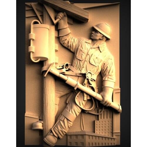 Cable Fitter 3d model STL relief for CNC Router Carving and Engraving STL format Artcam Aspire