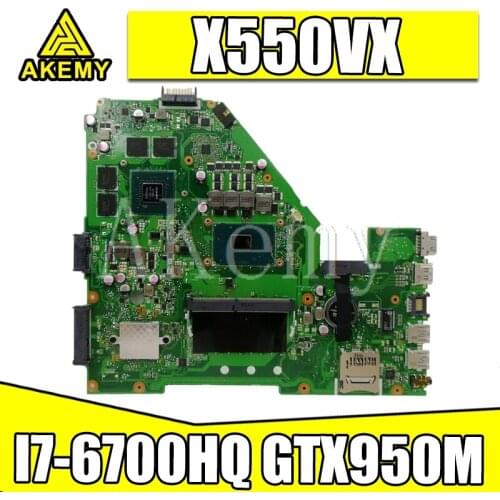 X550VX motherboard For Asus X550VX FZ50VX FH5900V I7-6700HQ GTX950M 4GB video card laptop motherboard tested 100% work original