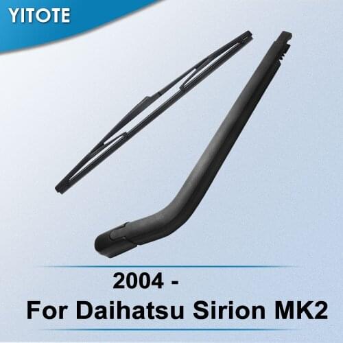 YITOTE Rear Wiper & Arm for Daihatsu Sirion MK2 2004 2005 2006 2007 2008 2009 2010 2011 2012 2013 2014 2015 2016 2017