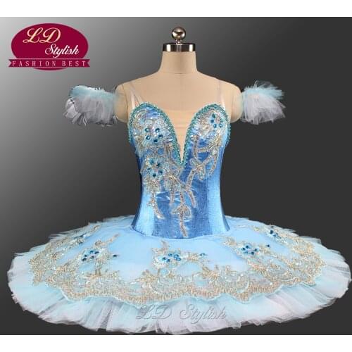 Blue Bird Professional Ballet Tutu Women Blue Classical Ballet Tutus Ballet Stage Costumes Ballerina Performance Tutu Skirt 0039