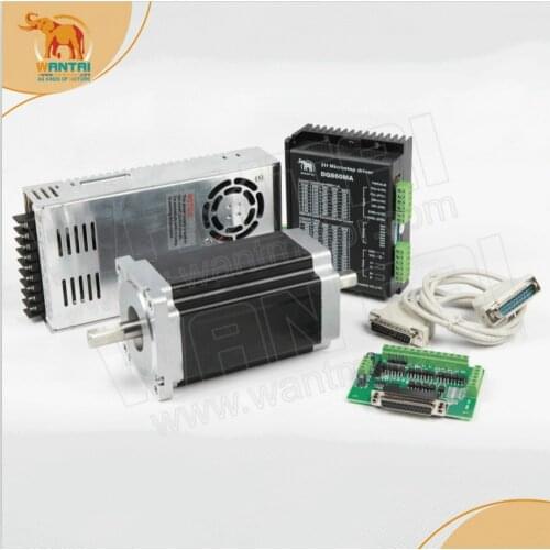 1 Axis Nema 34 Wantai Stepper Motor Single Shaft1090oz-in, 5.6A, 85BYGH450D-008, 3D Printer CNC Motor& DQ860MA driver & Power