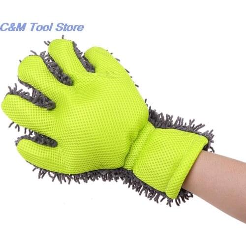 1pc Cleaning Glove Car Sponges Mitt Microfiber Interior Exterior Care Wash Tool