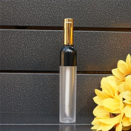 5ML 10/30/50pcs Empty Gold Plastic Lipgloss Bottle with Colored Cap, Wine Shape Creative Portable Lip Gloss Tube
