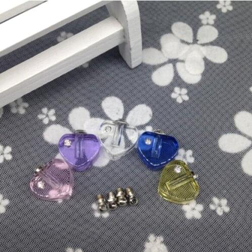50pcs/lot polyhedron heart shape glass crystal Vial Pendant glass perfume Essential oil bottle rhinestone diy necklace Jewelry