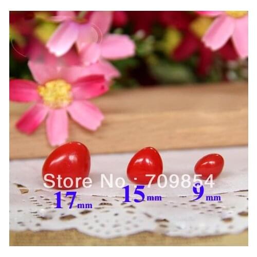 Free ship!! 600pcs/lot mixed size 9/15/17mm animal Triangular PLASTIC NOSES PLUSH BEAR Toy with washers