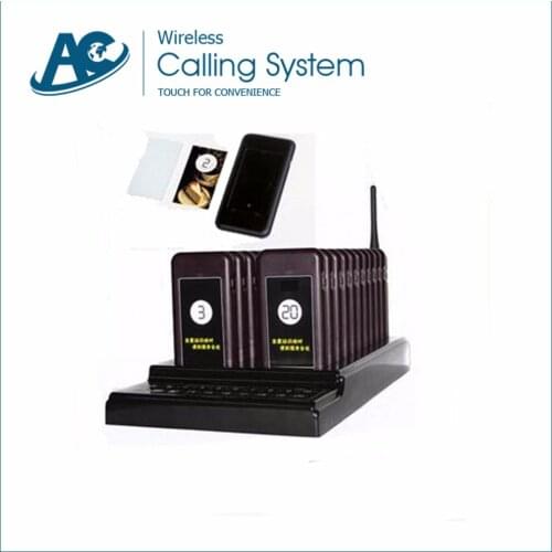 BJHP Restaurant paging wireless queue number calling system 1 set with 20 pagers