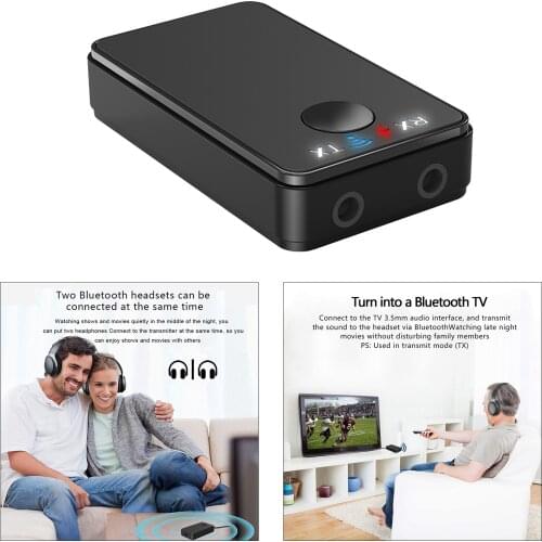 Bluetooth 5.0 Adapter Wireless Audio Bluetooth Transmitter Receiver for PC TV Car 3.5mm AUX Music Receiver Sender Adaptador