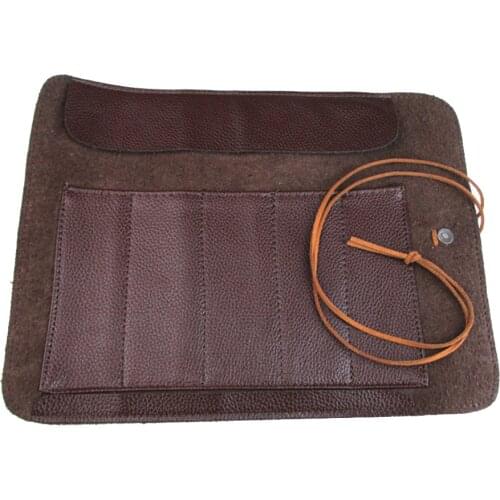 Tools Knives Roll Up Bag Carving Pocket Knives Leather Bag Storage Organizer