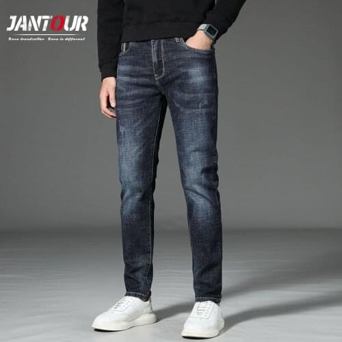 Men Oversized Jeans Autumn Winter 99%Cotton Fashion Baggy Jeans 2020 High Elasticity Straight Los Hombres Jeans Plus Size 30-48