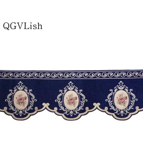 QGVLish 35cm Wide Europe Short Curtain Fabrics Lace Trim Ribbon DIY Valance Stage Bedroom Living Room Decor Curtain Accessories