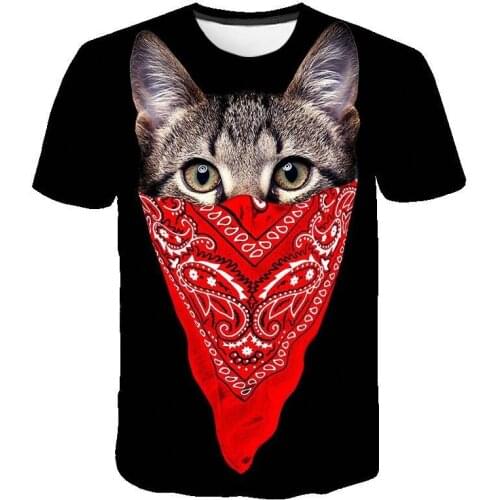 Fashion summer cat mens T-shirts couple cat 3D print cat daze cute funny T-shirt homme O-neck Short Sleeve oversized T-shir