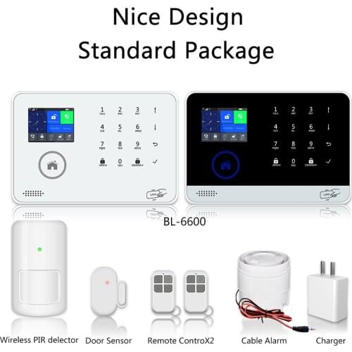 GSM 2G sim card /3G sim card SMS Call+WIFI WCDMA TFT Touch keypad home alarm system