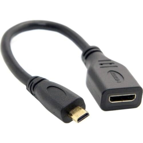 LBSC Micro HDMI 1.4 Male Type D to Mini HDMI 1.4 Female Type C Extension Cable for Laptop PC HDTV 10cm