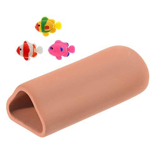 Ceramic, clay breding tube cave for plecos 1 pcs 6x12 cm long