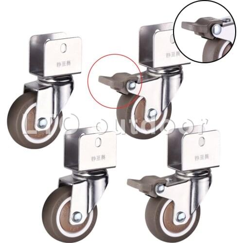 1.5/2 Inch 360 Degree Swivel Caster Rubber wheels No Noise Wheels For Furniture,Sofa,Table,Showcase,Home Accessories