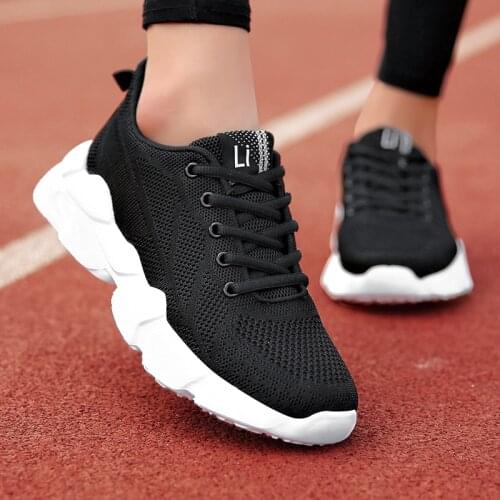Sneakers Women Running Shoes 2021 Fashion Solid Breathable Mesh Casual Shoes Woman Lace-up Sports Shoes Women Sneakers Zapatilla