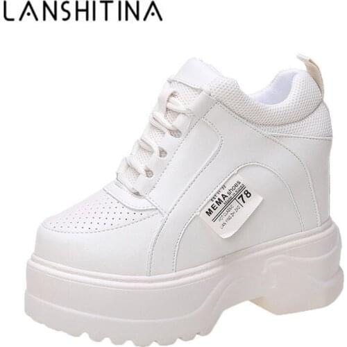 White Platform Sneakers Women Breathable Casual Shoes New Autumn Vulcanized Shoes Running Ankle Shoes for Women Chaussures Femme