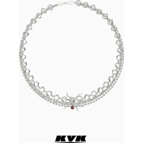 KVK temperament advanced spider form cook Necklace light luxury niche design personalized clavicle chain jewelry