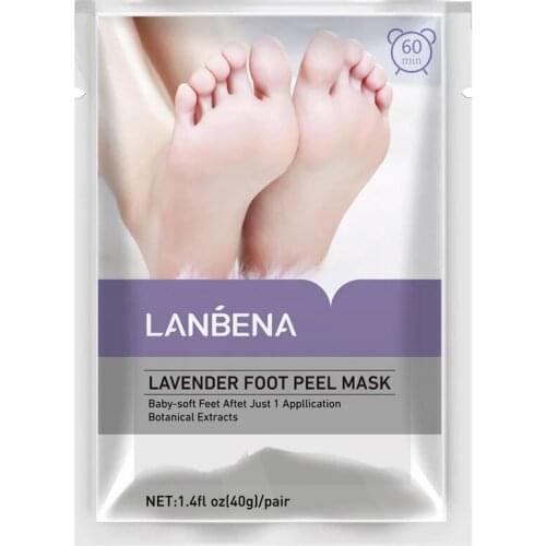 Lavender Foot Peel Mask Exfoliating Remove Dead Skin Calluses Crack Thoroughly Peeling Cuticles Heel Only Need One Pair