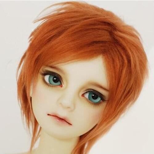 M7 children handmade toy 1/12 1/8 1/6 1/3 1/4 uncle Doll wig BJD/SD doll props Accessories Red coffee color no.26 hair 1pcs