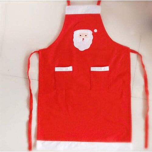 Cute Santa Christamas Apron Merry Christmas Kitchen Decoration Aprons Dinner Party Table Decoration