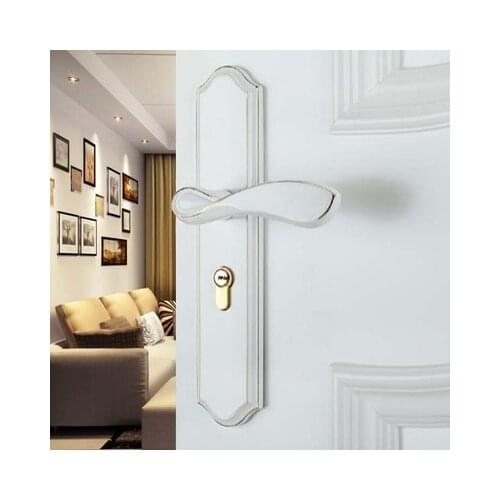 Fashion Mute Room Door Lock Zinc Alloy Interior Door Lock Handles European style Anti-theft Gate Lock Furniture Hardware