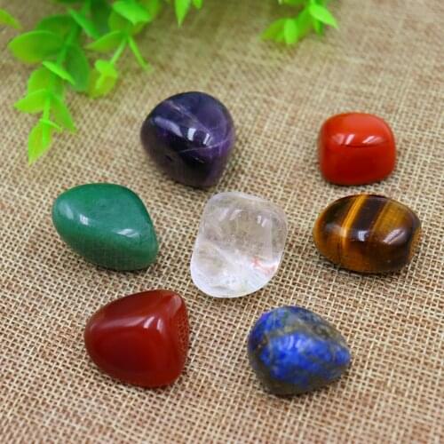 7 Pcs Chakra Stones Set With Cloth Bag -reiki Healing Crystals For Healing, Meditation, Chakra Balance Or Ritual