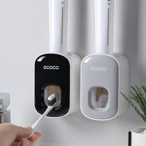 Wall Mount Automatic Toothpaste Dispenser Bathroom Accessories Set Toothpaste Squeezer Dispenser Bathroom Toothbrush Holder Tool