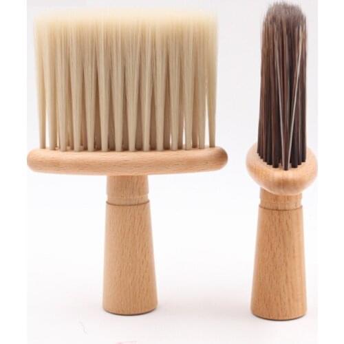 Does Not Irritate The Skin Hairdressing Neck Cleaning Tools Hair Salons Special Cleaning Brushes Solid Wood Hairdressing Brushes