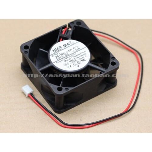 NMB-MAT 2410ML-05W-B70 B00 DC 24V 0.25A 2-wire 60X60X25mm Server Cooling Fan